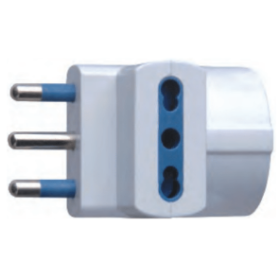 Adattatore Triplo Attacco Grande  Bianco  Schuko 16  Ampere Ecova 