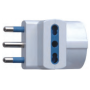 Adattatore Triplo Attacco Grande  Bianco  Schuko 16  Ampere Ecova 
