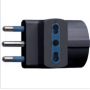 Adattatore Triplo Attacco Grande  Nero  Schuko 16  Ampere Ecova 