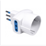 Adattatore Triplo Attacco Piccolo  Bianco Schuko 10  Ampere Ecova 