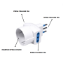 Adattatore Triplo Attacco Piccolo  Bianco Schuko 10  Ampere Ecova 