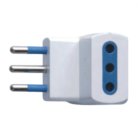 Adattatore Triplo Attacco Piccolo  Bianco 10  Ampere Ecova 
