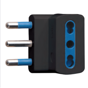 Adattatore Triplo Attacco Grande Nero 16 Ampere Ecova 