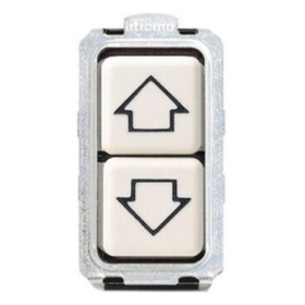 Pulsante Doppio Assiale Bianco Serie  Bticino Magic 5055/1