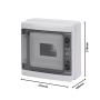 Gewiss Centralino  Parete 8 Moduli  Stagno IP65  GW40102