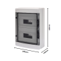 Gewiss Centralino Parete 24 Moduli  Stagno IP65  GW40104