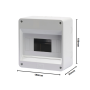 Gewiss Centralino  Parete 8 Moduli  IP40 GW40026