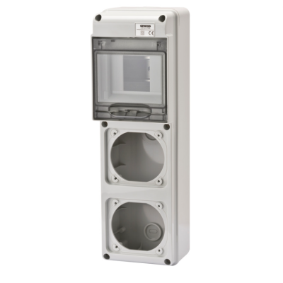 Gewiss Centralino Parete 5 Moduli 2 Flange  Stagno IP65  GW68018N