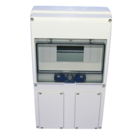Gewiss Centralino Parete 8 Moduli 2 Flange  Stagno IP55  GW66492