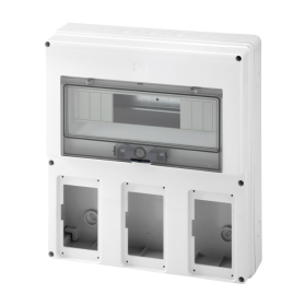 Gewiss Centralino  Parete 12 Moduli 3 Flange  Stagno IP55  GW66493