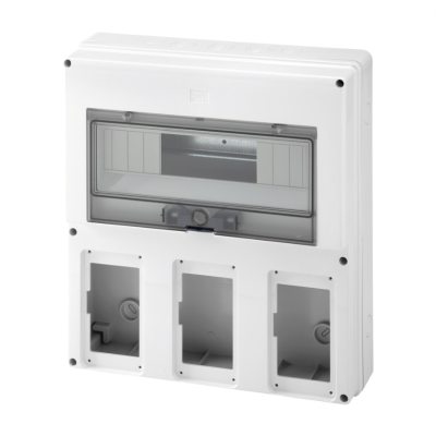 Gewiss Centralino  Parete 12 Moduli 3 Flange  Stagno IP55  GW66493