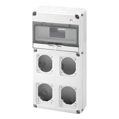 Gewiss Centralino Parete 10 Moduli 4 Flange  Stagno IP65  GW68003N
