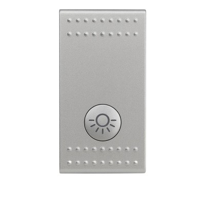 Copritasto Grigio 1 Modulo Bticino Livinglight Tech Con Simbolo Luce