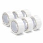 Kit 6 Nastro Adesivo Silenzioso Bianco 50x132m per Imballaggi Continui