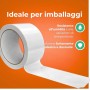 Kit 6 Nastro Adesivo Silenzioso Bianco 50x132m per Imballaggi Continui