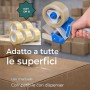 Kit 6 Nastro Adesivo Silenzioso Trasparente per Imballaggio 50mm x 66Mt