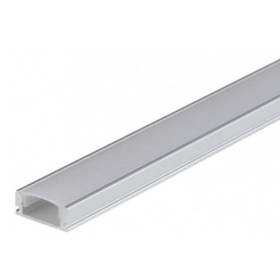 Optonica 5183 Profilo Alluminio per Strisce LED 10mm Grigio con Copertura 2m