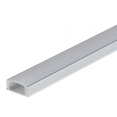 Optonica 5183 Profilo Alluminio per Strisce LED 10mm Grigio con Copertura 2m