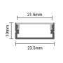 Optonica 5183 Profilo Alluminio per Strisce LED 10mm Grigio con Copertura 2m