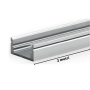 Optonica 5183 Profilo Alluminio per Strisce LED 10mm Grigio con Copertura 2m