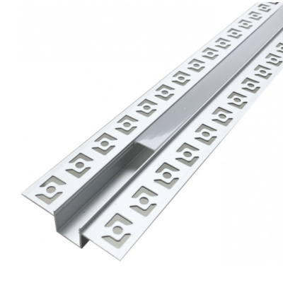 Optonica 5162 Profilo Alluminio 2m per Striscia LED Grigio con Cover Bianca