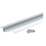 Optonica 5162 Profilo Alluminio 2m per Striscia LED Grigio con Cover Bianca