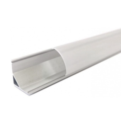 Profilo Angolare in Alluminio per Striscia Led 10,5 mm 2 m Grigio