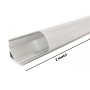 Profilo Angolare in Alluminio per Striscia Led 10,5 mm 2 m Grigio