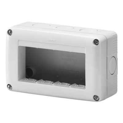 Gewiss Scatola Parete Grigia IP40 4 Posti GW27004