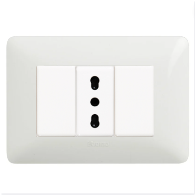 Kit Completo Base Punto Presa Bticino Matix Bianco Pezzi 5