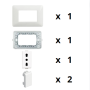 Kit Completo Base Punto Presa Bticino Matix Bianco Pezzi 5