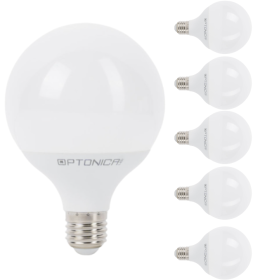 Lampadina LED Globo E27 12Watt Resa 70Watt Risparmio Energetico 4500K Pezzi 6