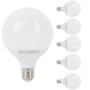 Lampadina LED Globo E27 12Watt Resa 70Watt Risparmio Energetico 2700K Pezzi 6