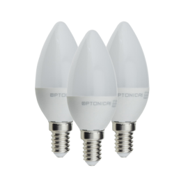 Lampadina LED Candela E14 5.5 Watt Resa 40Watt Risparmio Energetico 6000K Pezzi 3