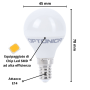 Lampadina LED Goccia E14 8,5Watt Resa 60Watt Risparmio Energetico 4500K Pezzi 3