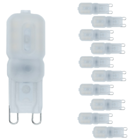 Lampadina LED Bispina G9 3Watt Resa 25Watt Risparmio Energetico 4500K Pezzi 10
