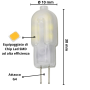 Lampadina LED Spillo G4 2Watt Resa 18Watt Risparmio Energetico 4500K Pezzi 10