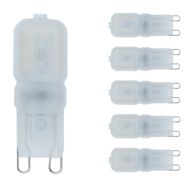 Lampadina LED Bispina G9 3Watt Resa 25Watt Risparmio Energetico 6000K Pezzi 6
