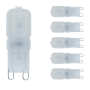 Lampadina LED Bispina G9 3Watt Resa 25Watt Risparmio Energetico 6000K Pezzi 6