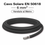 Cavo Solare Unipolare Classe 5 Venduto al Metro per Impianti Fotovoltaici EN 50618