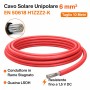 Cavo Solare Unipolare Rosso  Flessibile per Impianti Fotovoltaici EN 50618  in Matassa sezione 6 mm²
