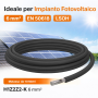 Cavo Solare Unipolare Nero EN 50618 sezione  6 mm² in Matassa per Impianti  Fotovoltaico
