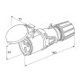 Presa Industriale Ecova 30524 16A 230V 2P+T IP44 Resistente e Affidabile