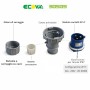 Ecova 30509 Spina Industriale 32A 230V 2P+T IP67