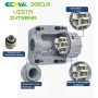 ECOVA 30519 Presa Industriale 16A 380-415 V 3P+T IP67 da Parete
