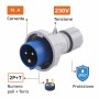 Ecova 30506 Spina Industriale Monofase Blu IP67 2P+T 16 A