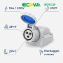 Ecova 30518 Presa Industriale da Muro 16A 230V IP67