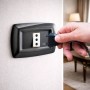 Placca Elettrocanali Tondò Nera Per Impianti Elettrici