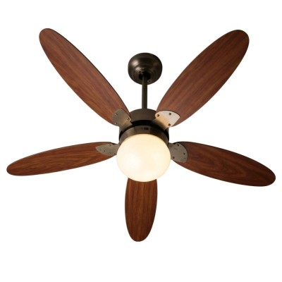 Ventilatore Da Soffitto Zephir Zfr9111M E Zfr9111B 70W 5 Pale Legno