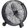 Ventilatore Industriale da Terra ZDM60CM In Metallo 3 Velocità 180W Nero con ruote e maniglia da trasporto Superpotente
